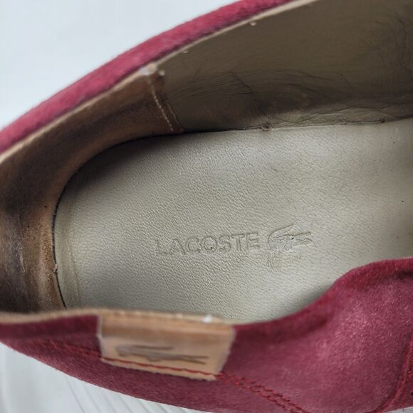 Lacoste Sherbrooke Golf 4 SRM Red Suede Oxford Brogue Mens 10.5 Casual Shoes 99% main image 4